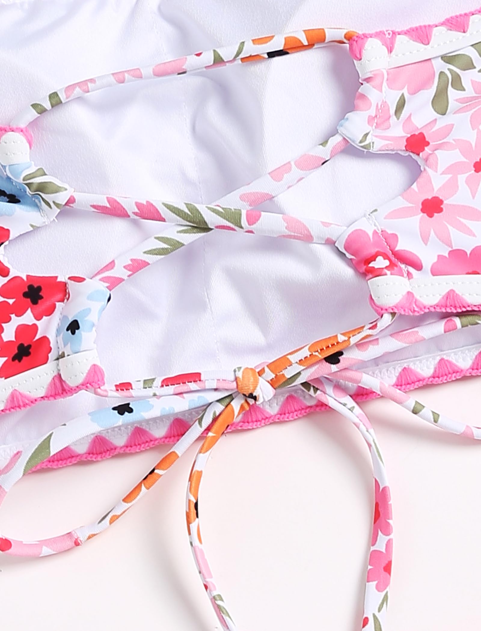 Foto 7 pulgar | Bikini Top Zaful Traje De Baño Sin Tirantes Con Textura Tipo Bandeau Rosa - Venta Internacional.
