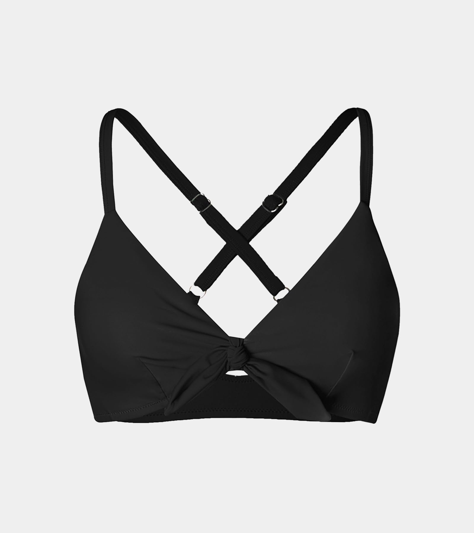 Foto 6 pulgar | Traje De Baño Cupshe Con Cuello En V Y Nudo, Corbata De Conejo Negra L - Venta Internacional.