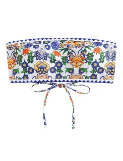 Foto 3 | Traje De Baño Sin Tirantes Tipo Bandeau Texturizado Zaful Para Mujer - Venta Internacional.