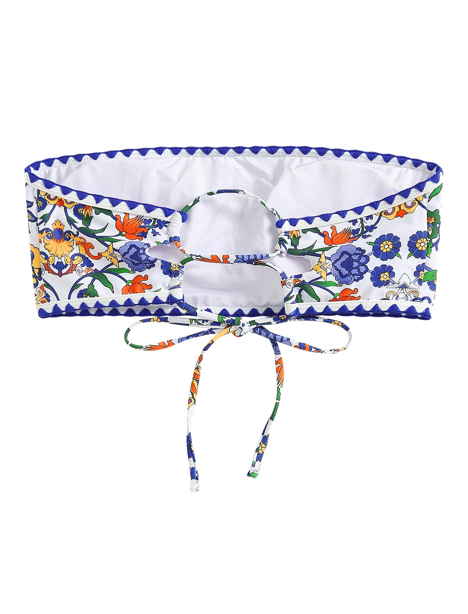 Foto 5 pulgar | Traje De Baño Sin Tirantes Tipo Bandeau Texturizado Zaful Para Mujer - Venta Internacional.