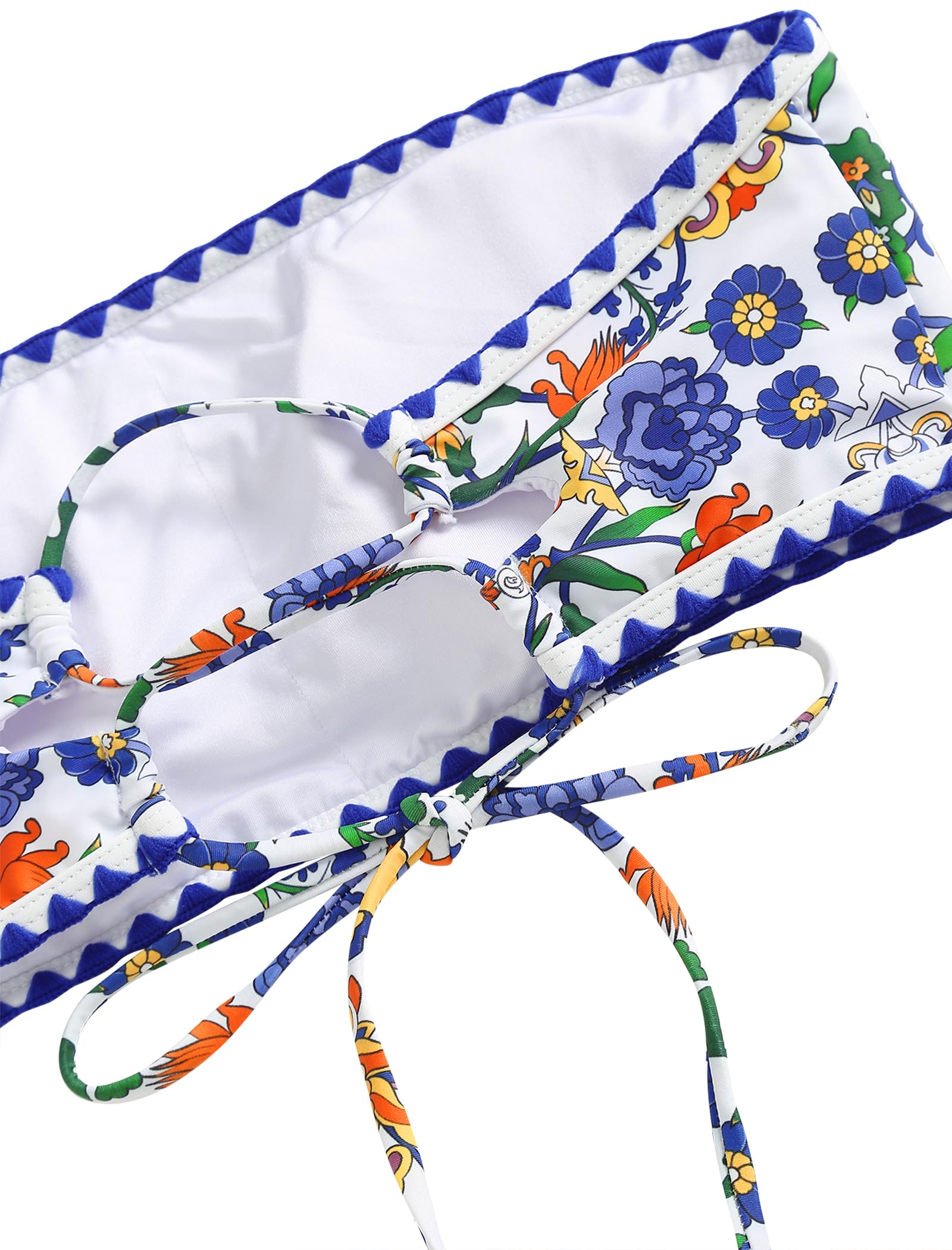 Foto 8 pulgar | Traje De Baño Sin Tirantes Tipo Bandeau Texturizado Zaful Para Mujer - Venta Internacional.