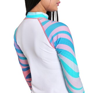 Foto 5 | Rash Vest Arena Allover Manga Larga Para Mujer Blanco