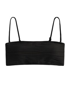 Foto 5 | Traje De Baño Sin Tirantes Tipo Bandeau Texturizado Zaful Negro - Venta Internacional.