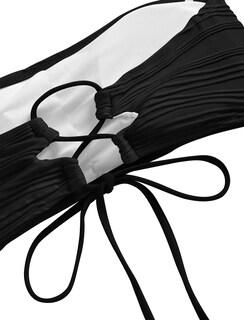 Foto 7 | Traje De Baño Sin Tirantes Tipo Bandeau Texturizado Zaful Negro - Venta Internacional.