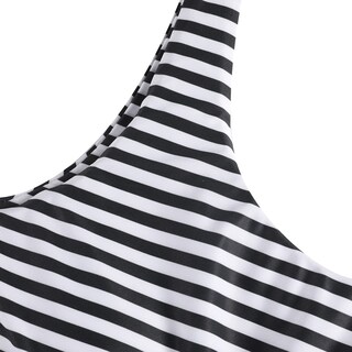 Foto 3 | Camiseta De Bikini Zaful, Tankini Corto Con Nudo En La Parte Delantera, Cuello Redondo, Negro - Venta Internacional.