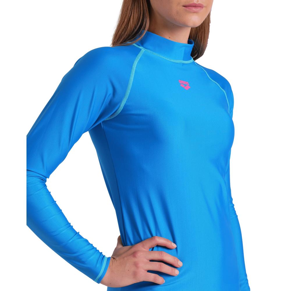 Foto 5 pulgar | Rashguard de Manga Larga Arena Rash Graphic Azul para Mujer