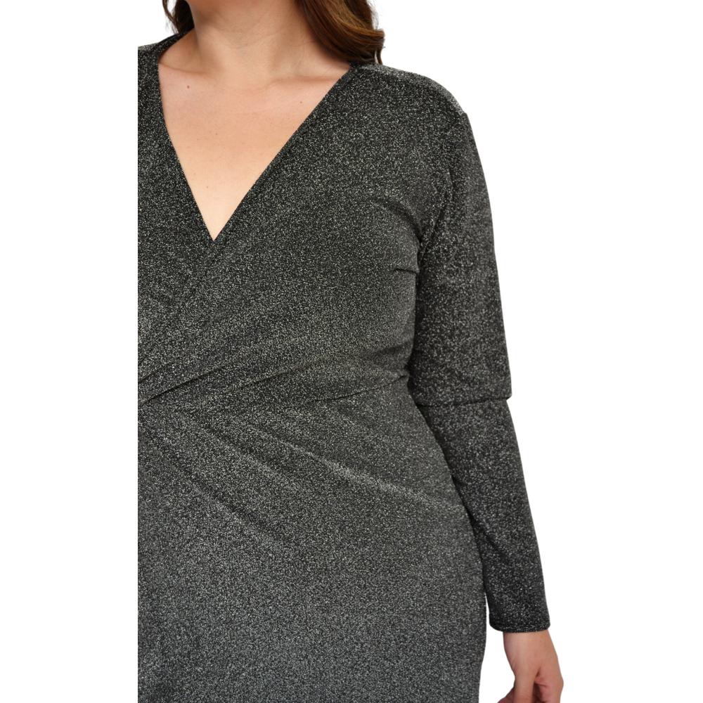 Foto 5 pulgar | Vestido Formal Roman Fashion-tallas Extras 4302 color Plata