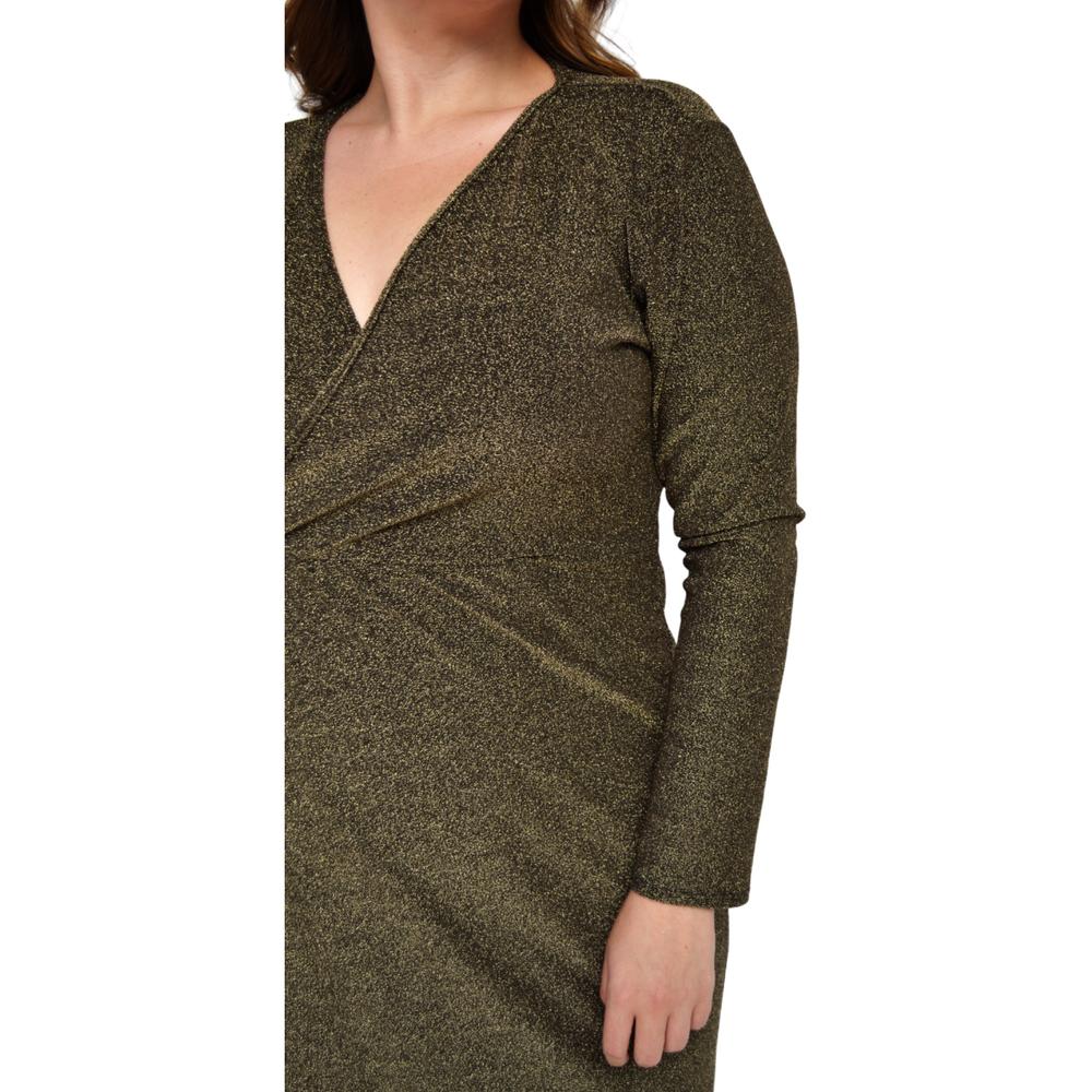 Foto 6 pulgar | Vestido Formal Roman Fashion-tallas Extras 4302 color Oro