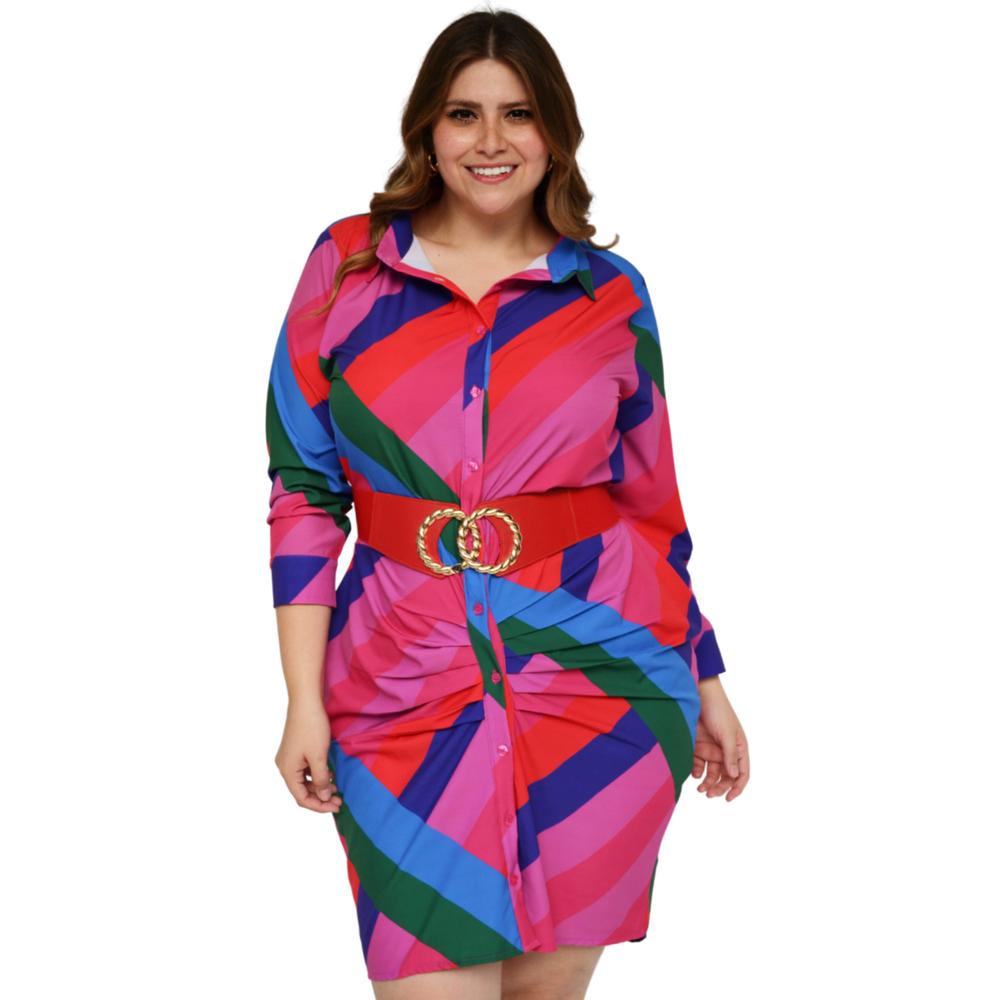 Foto 2 pulgar | Vestido ROMAN FASHION 2970 Multicolor