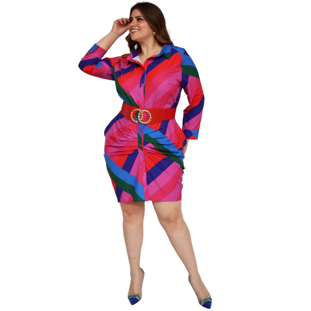 Foto 6 pulgar | Vestido ROMAN FASHION 2970 Multicolor