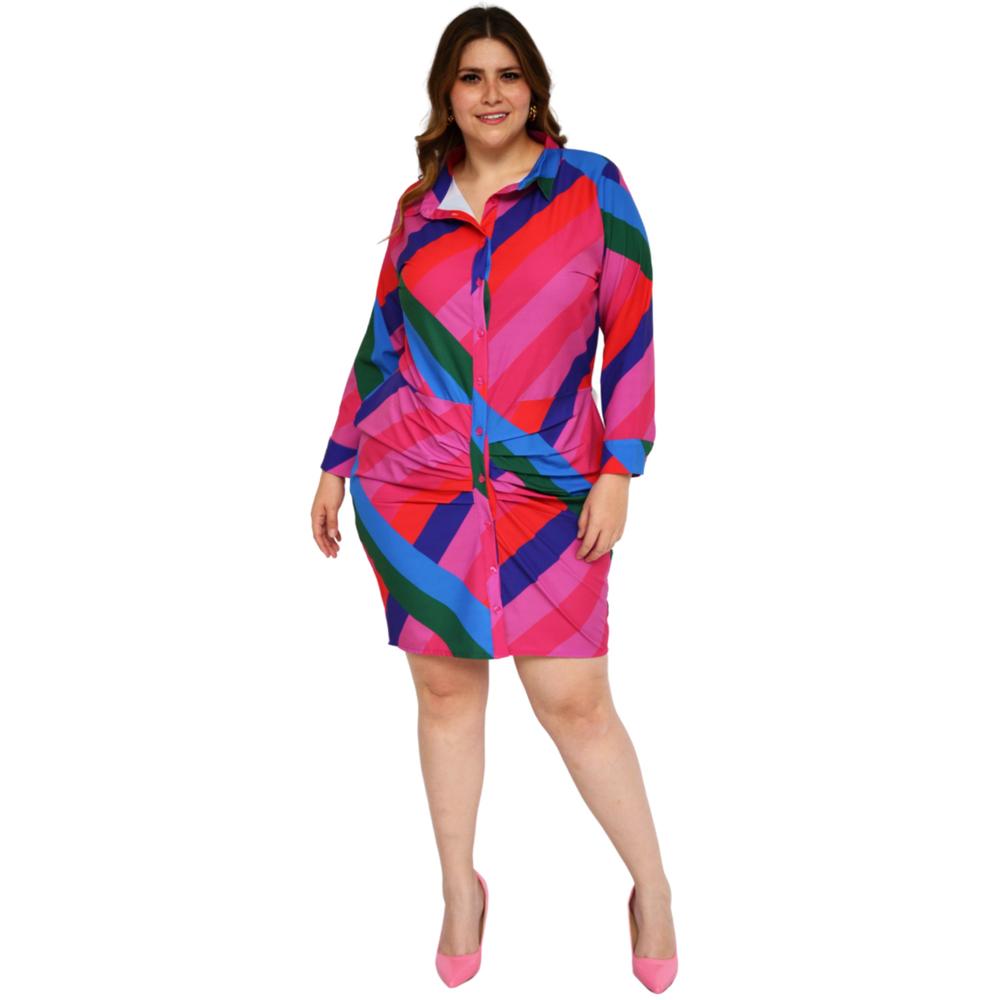 Foto 7 pulgar | Vestido ROMAN FASHION 2970 Multicolor