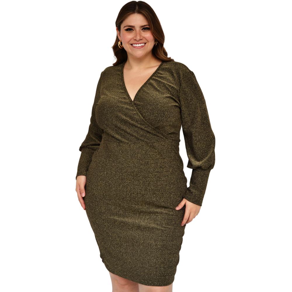 Foto 4 | Vestido Roman Fashion color Dorado