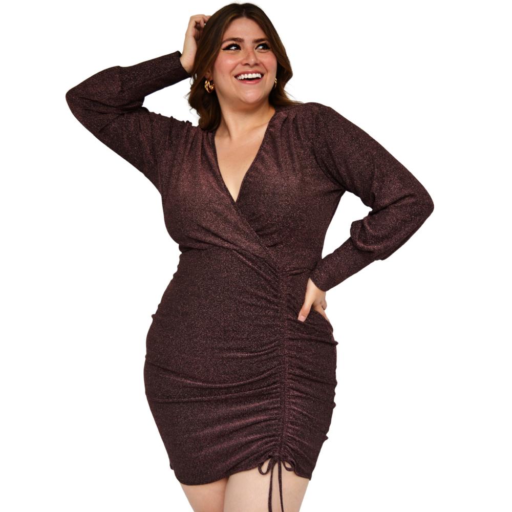 Foto 2 pulgar | Vestido Roman Fashion color Vino para Mujer
