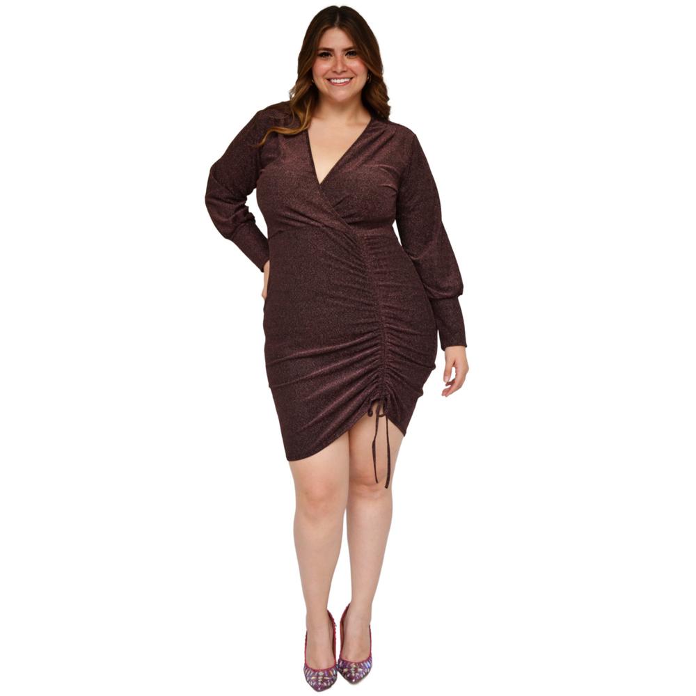 Foto 8 pulgar | Vestido Roman Fashion color Vino para Mujer