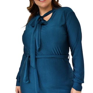 Foto 4 | Vestido Roman Fashion color Azul con Olán