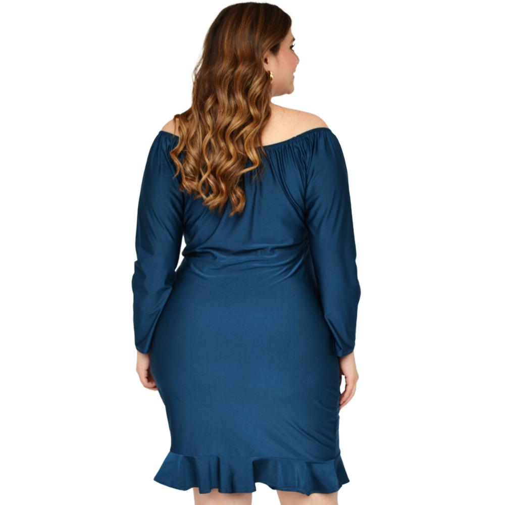 Foto 4 pulgar | Vestido Roman Fashion 4297 color Azul para Mujer