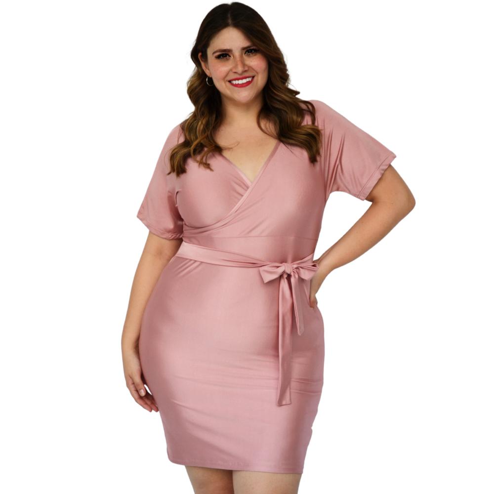 Foto 1 | Vestido Roman Fashion color Rosa para Mujer