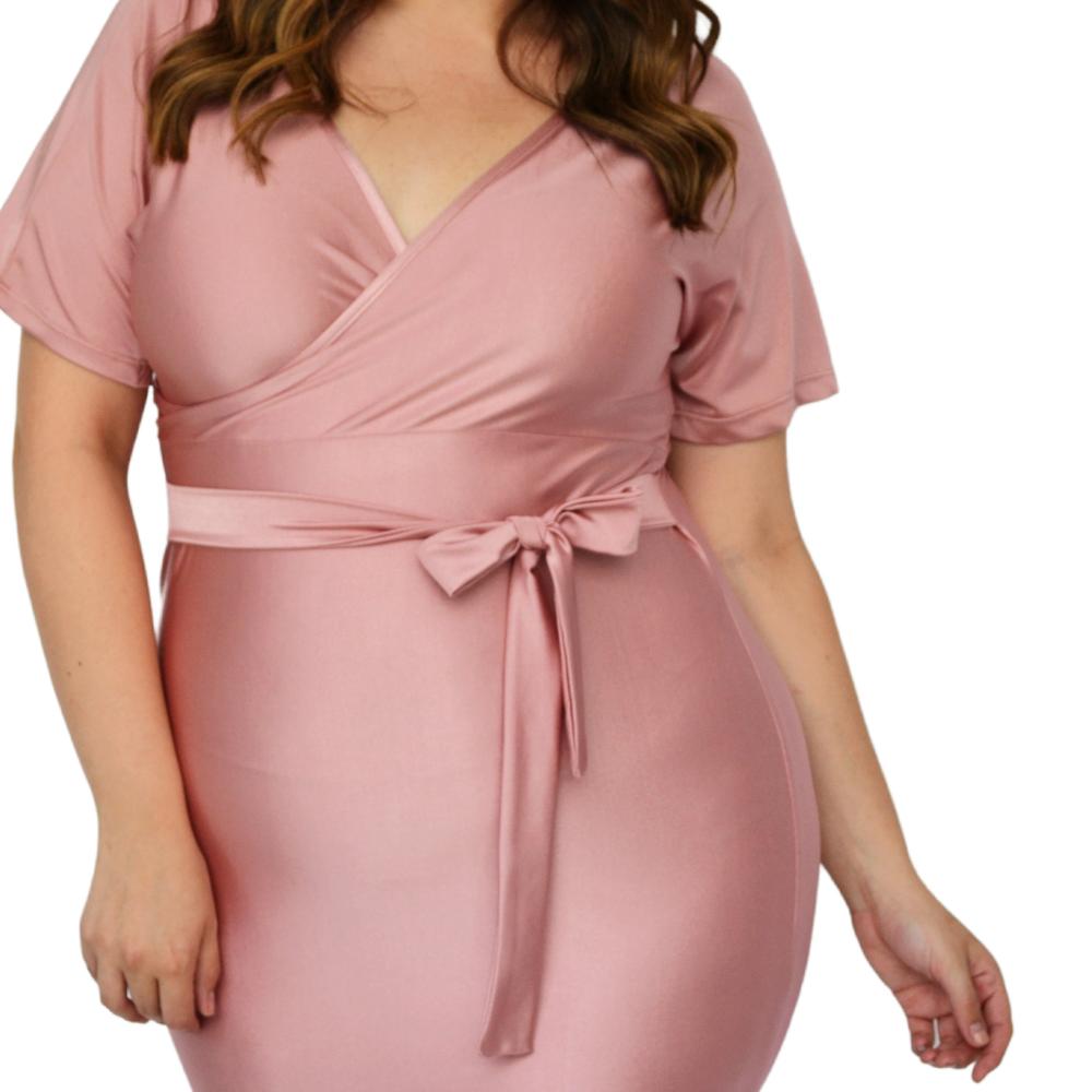 Foto 5 pulgar | Vestido Roman Fashion color Rosa para Mujer