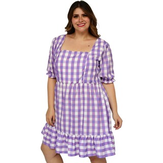Foto 2 | Vestido Manga Bombacha Roman Fashion 4272 color Lila para Mujer