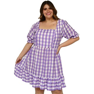 Foto 5 | Vestido Manga Bombacha Roman Fashion 4272 color Lila para Mujer