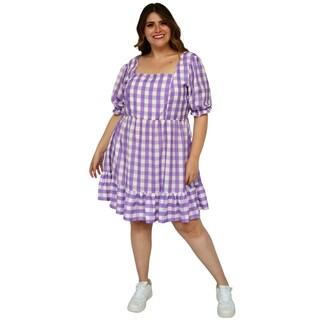 Foto 6 | Vestido Manga Bombacha Roman Fashion 4272 color Lila para Mujer