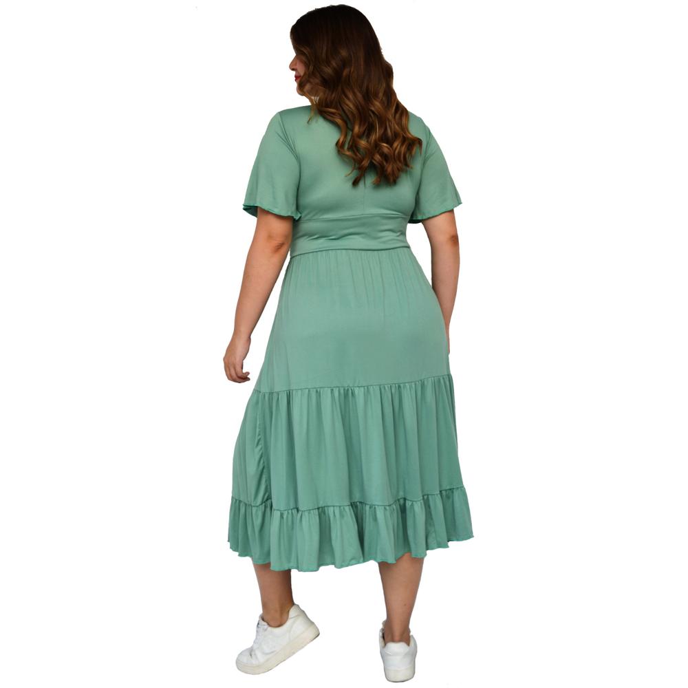 Foto 3 | Vestido Roman Fashion color Verde para Mujer