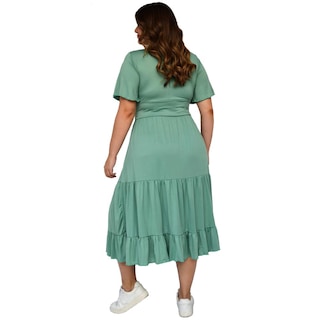 Foto 3 | Vestido Roman Fashion color Verde para Mujer