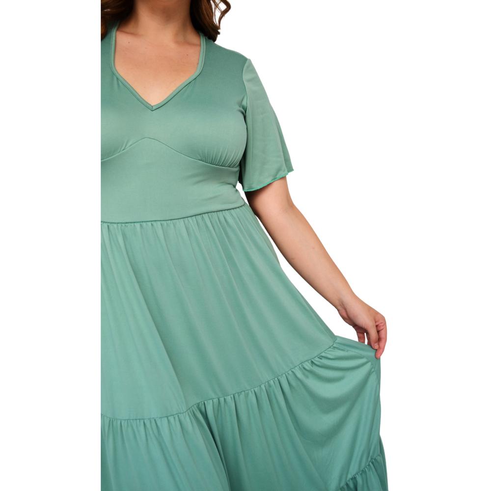 Foto 5 pulgar | Vestido Roman Fashion color Verde para Mujer