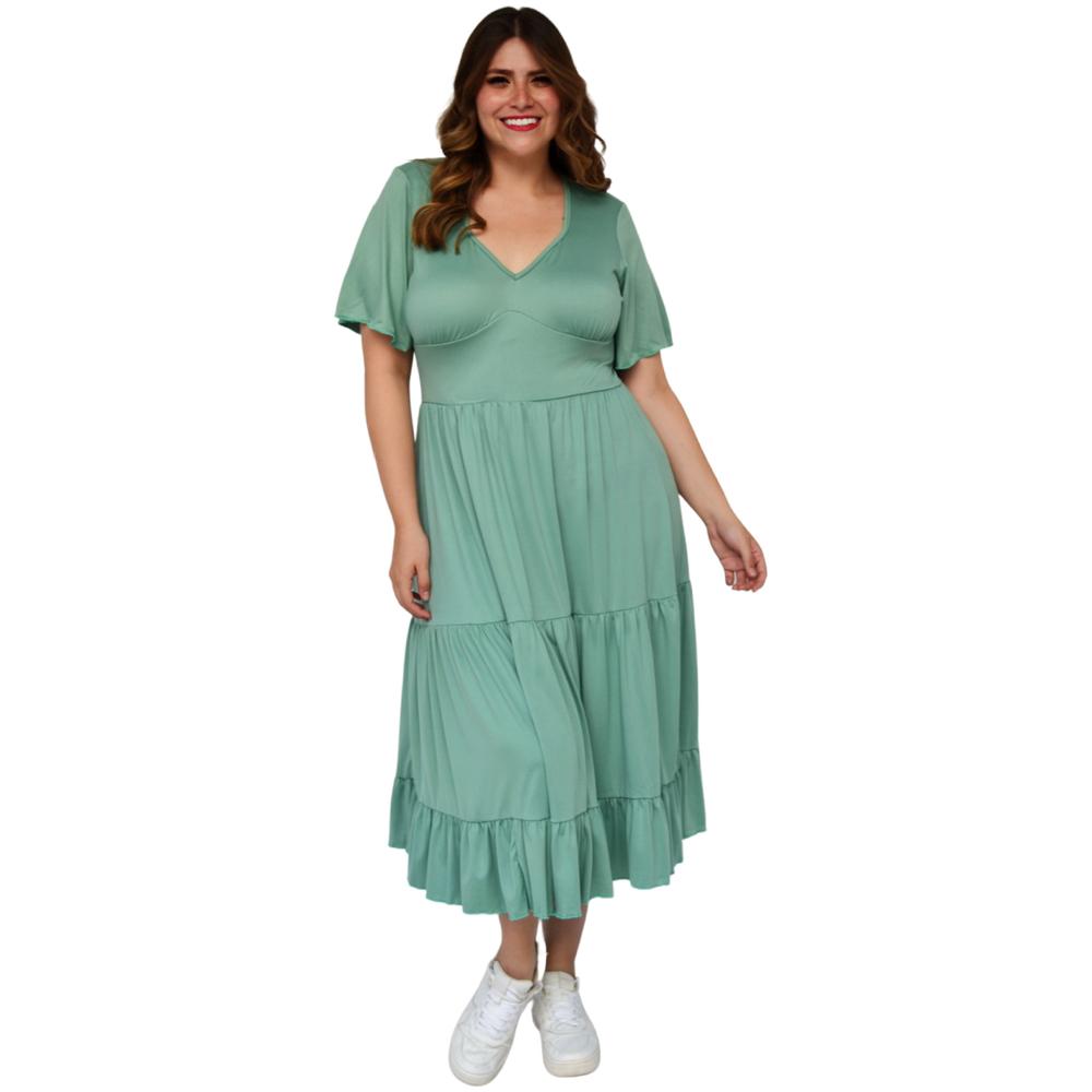 Foto 6 pulgar | Vestido Roman Fashion color Verde para Mujer