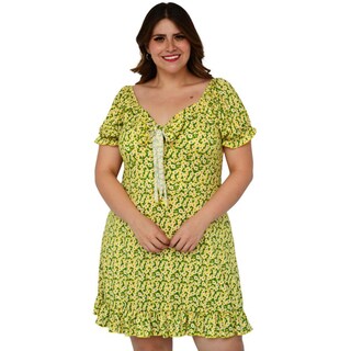 Foto 5 | Vestido Campesino Roman Fashion 4270 color Amarillo para Mujer