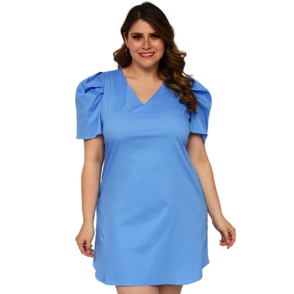 Foto 1 | Vestido de Popelina Roman Fashion 0127 color Azul