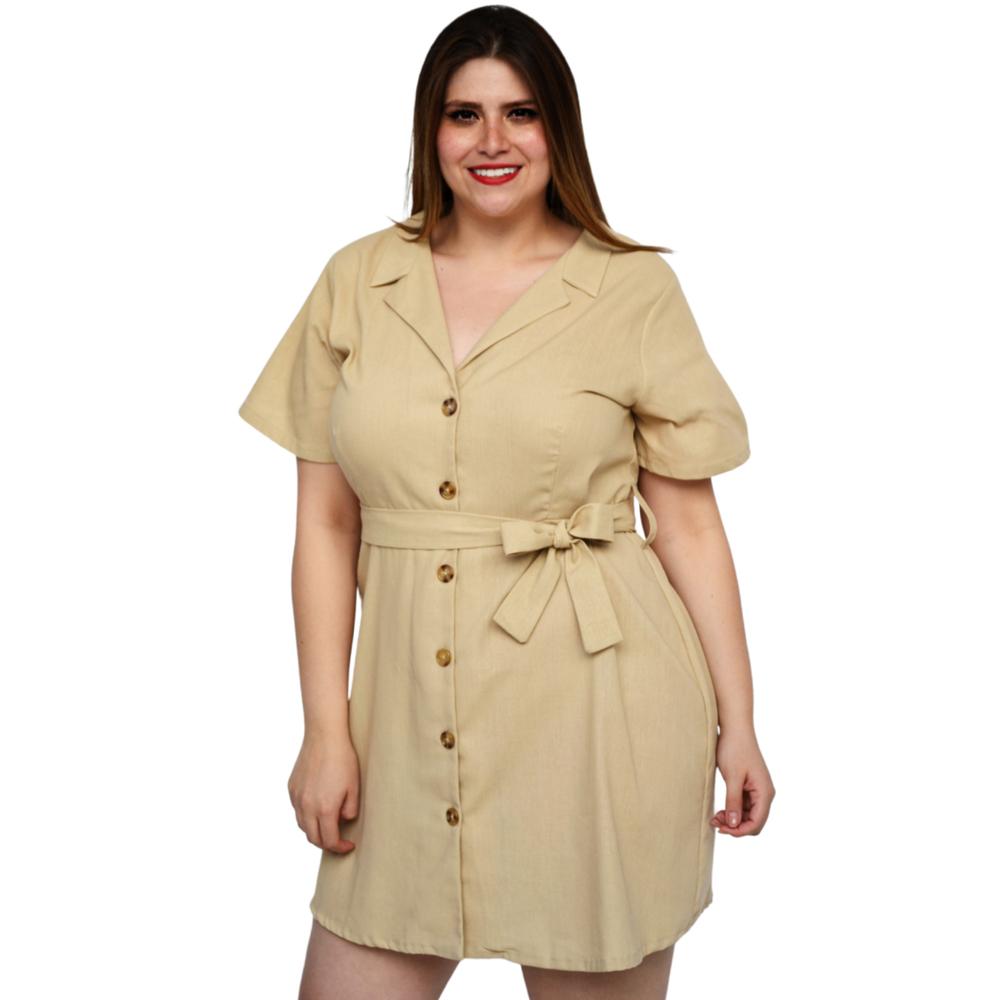 Foto 2 pulgar | Vestido Roman Fashion color Beige para Mujer