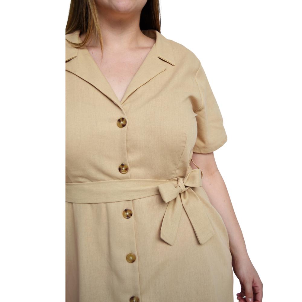Foto 5 pulgar | Vestido Roman Fashion color Beige para Mujer
