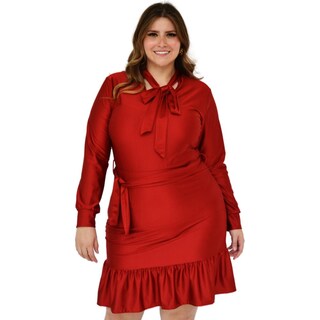 Foto 1 | Vestido con Olán Roman Fashion 4306 color Rojo
