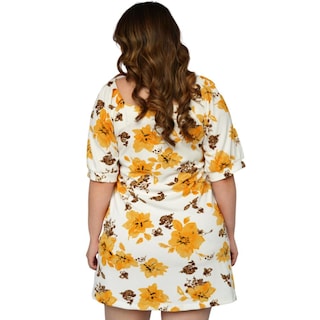 Foto 3 | Vestido Roman Fashion color Amarillo para Mujer