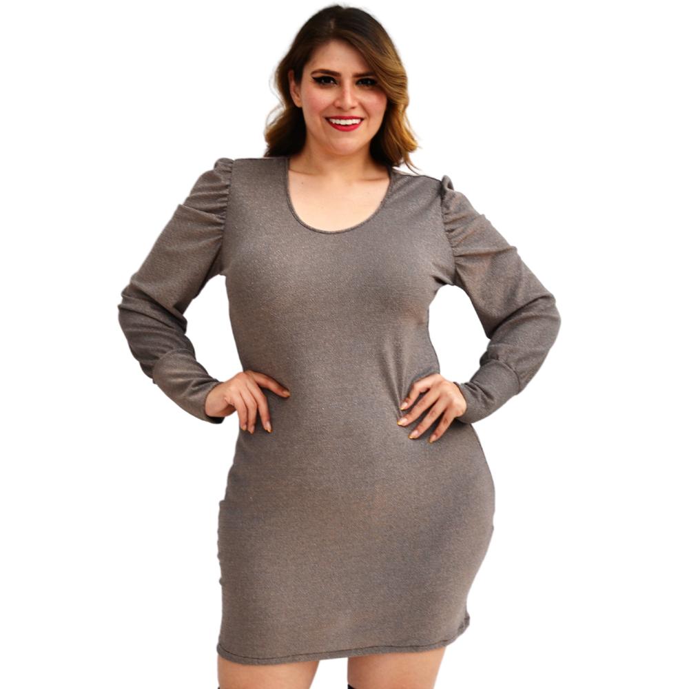 Foto 2 pulgar | Vestido Formal Roman Fashion/tallas Extras, 4253 (plateado) Plateado