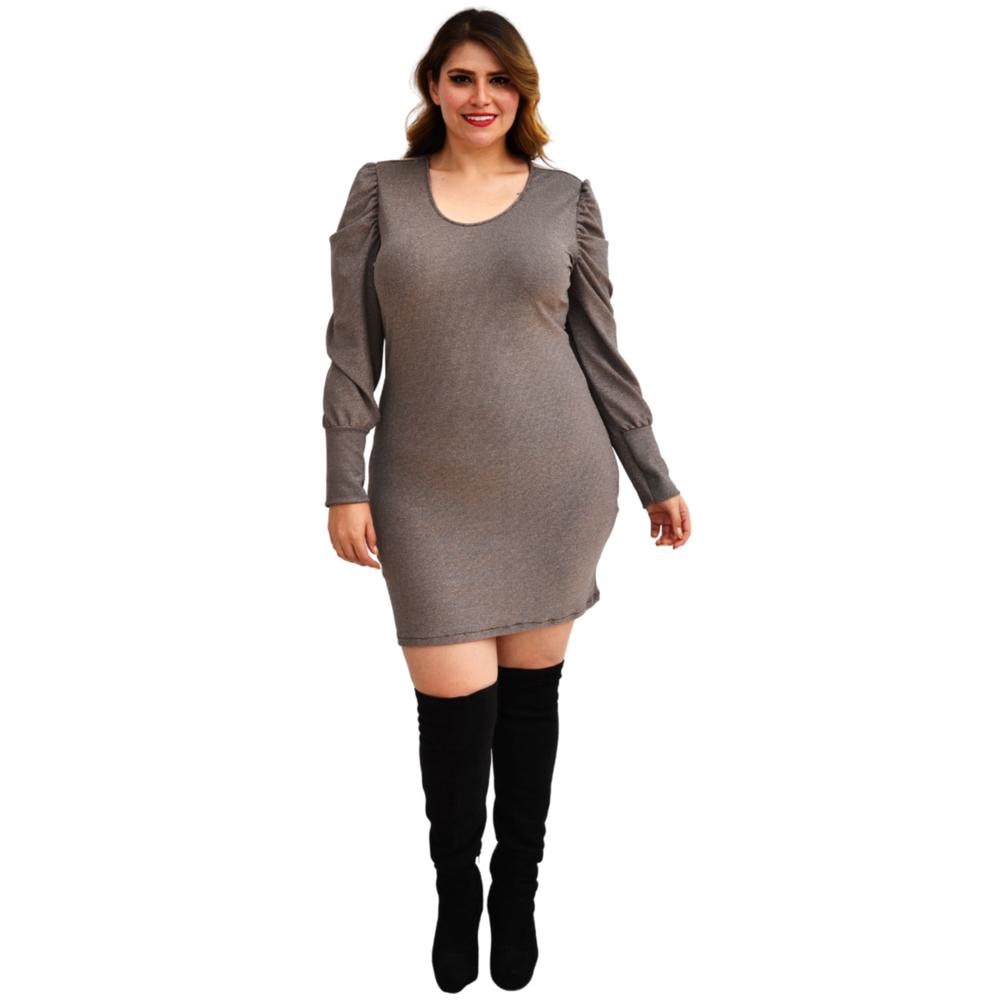 Foto 7 pulgar | Vestido Formal Roman Fashion/tallas Extras, 4253 (plateado) Plateado
