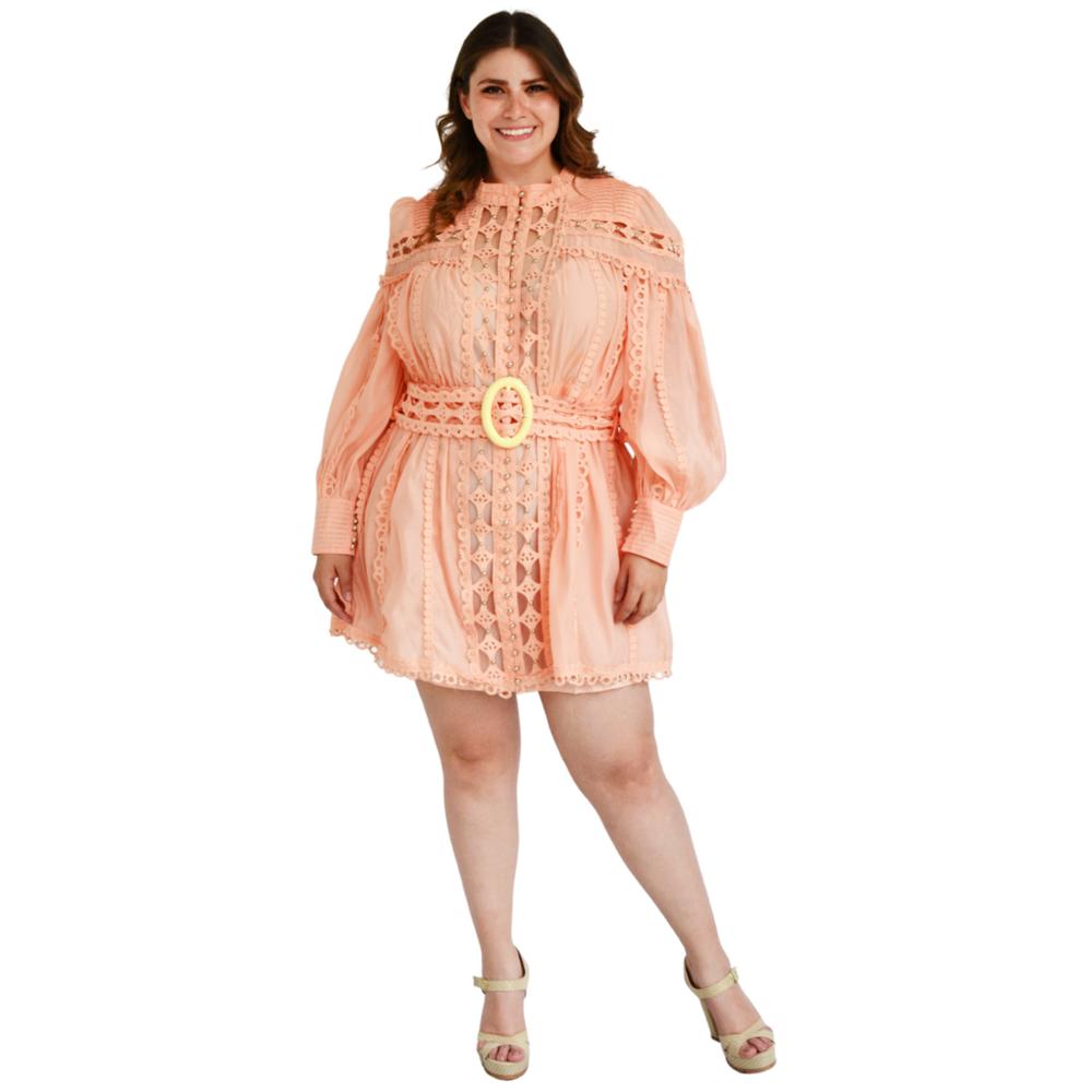 Foto 5 | Vestido de Chiffon L'atiste color Coral para Mujer