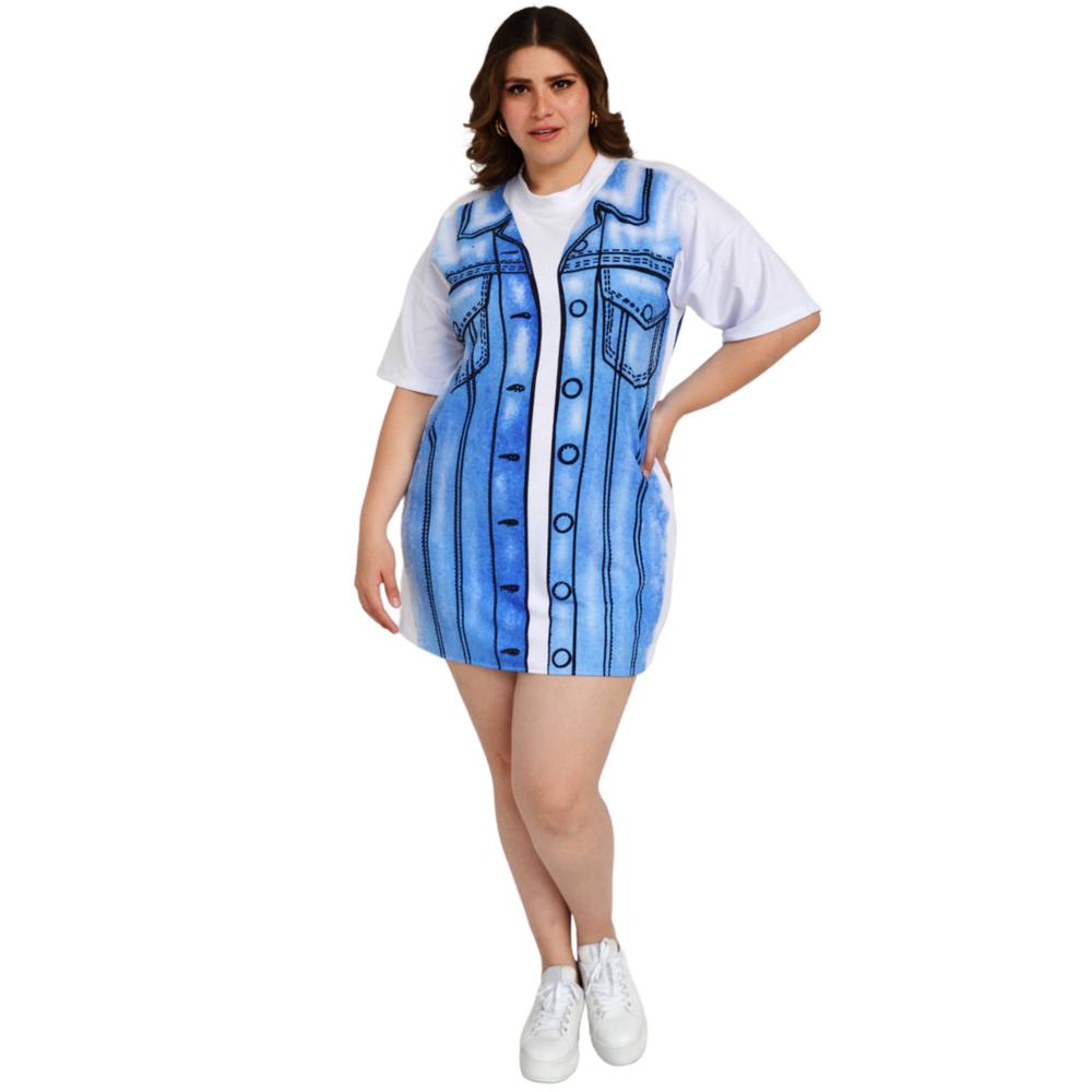 Foto 6 pulgar | Vestido Casual Roman Fashion color Blanco para Mujer