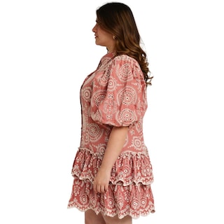 Foto 2 | Vestido de Algodón Tallas Extras 296 L'ATISTE color Rosa