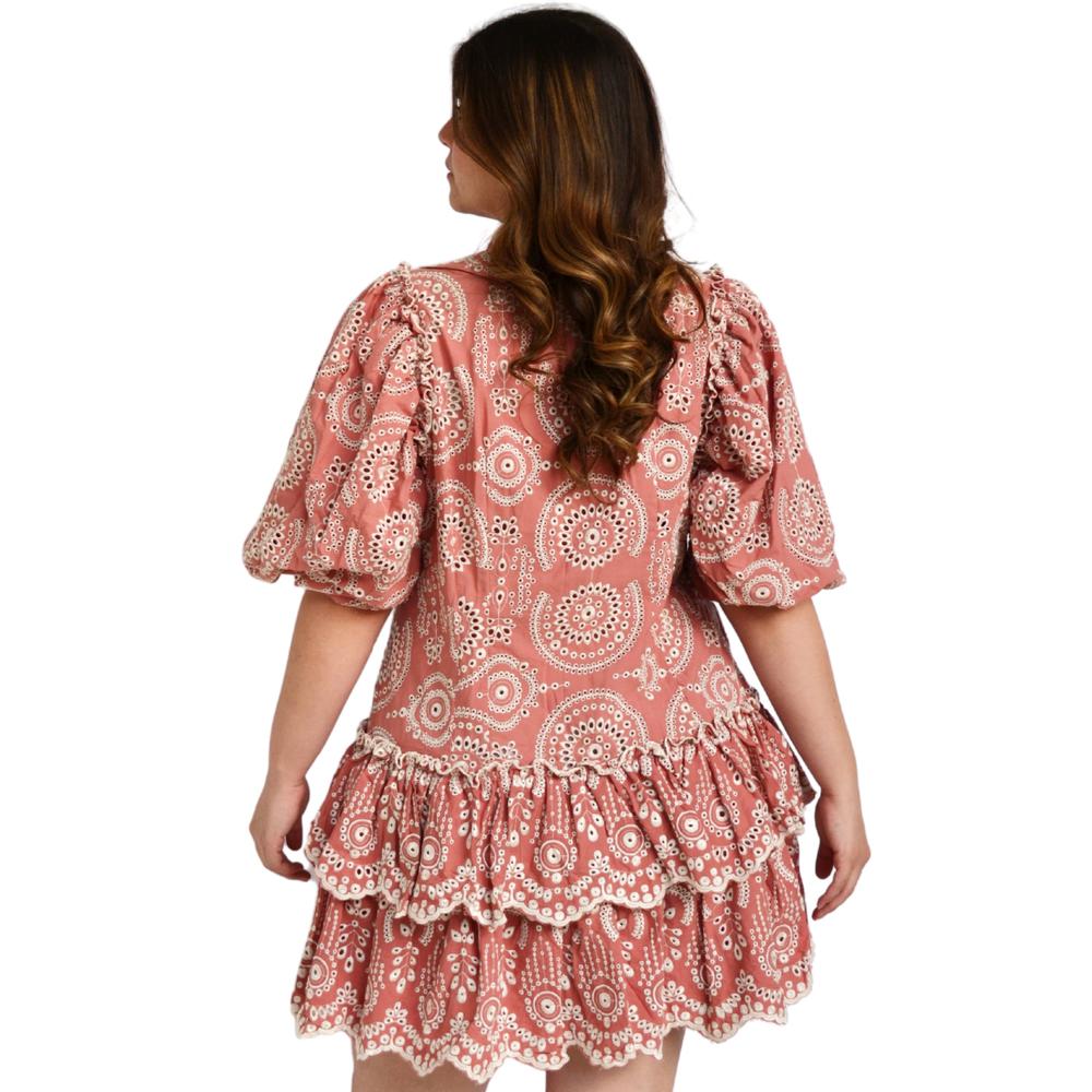 Foto 3 | Vestido de Algodón Tallas Extras 296 L'ATISTE color Rosa