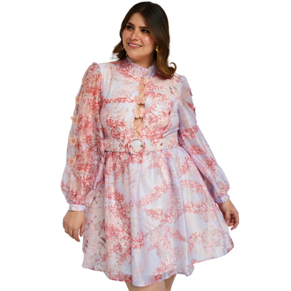 Vestido de Chifón L'Atiste V-LAT-867-LILA color Púrpura