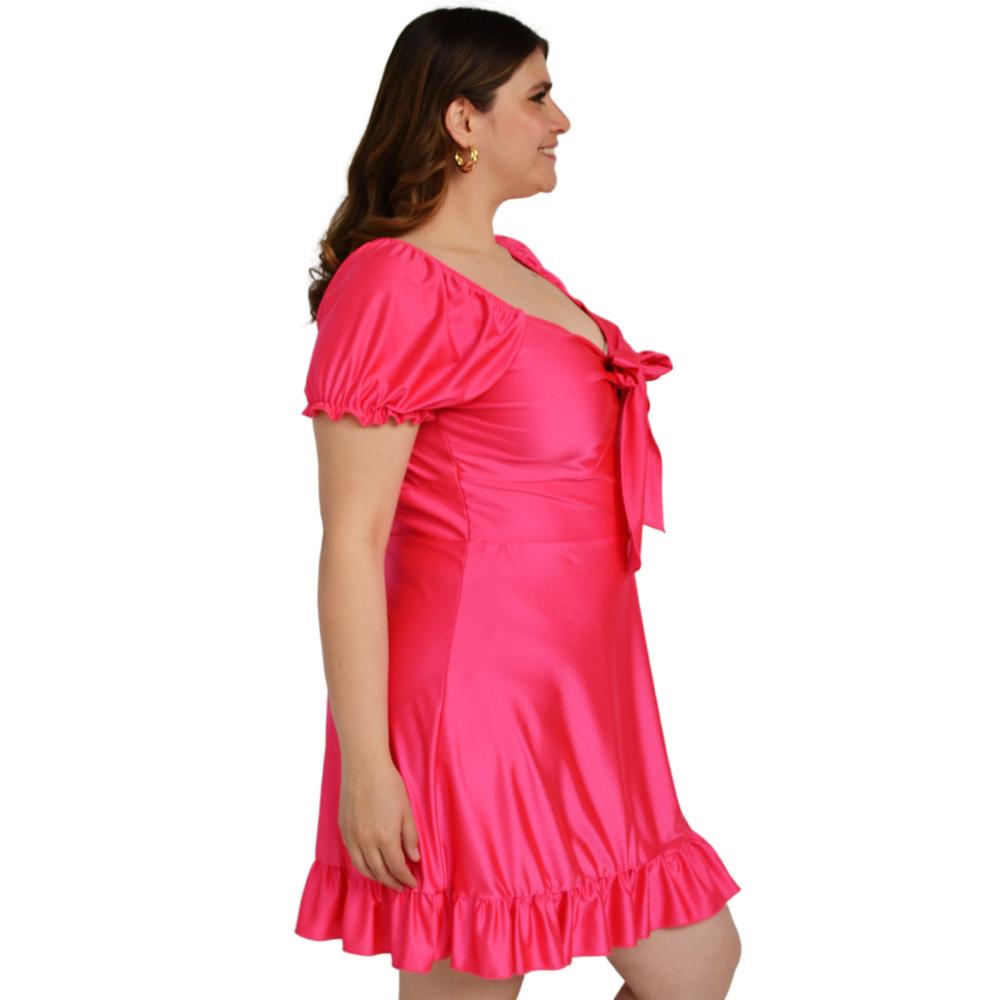 Foto 3 pulgar | Vestido Campesino Roman Fashion 4270 color Rosa para Mujer