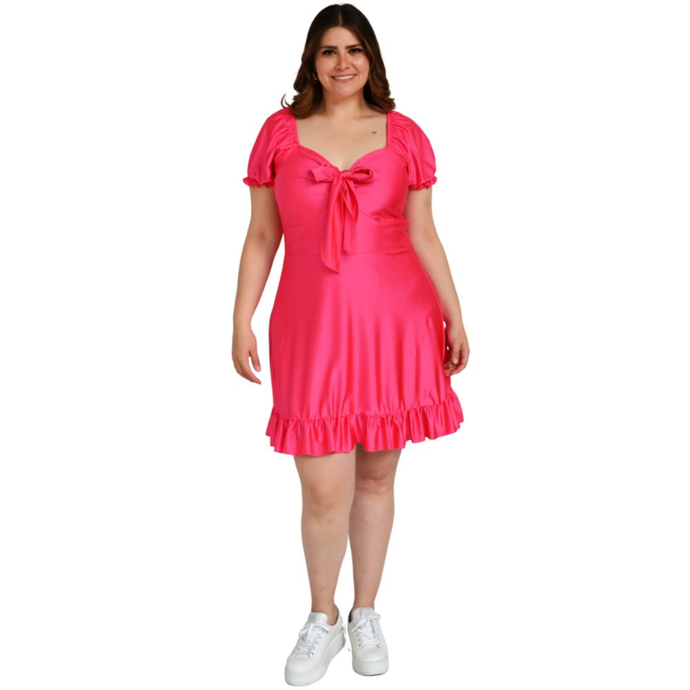 Foto 6 pulgar | Vestido Campesino Roman Fashion 4270 color Rosa para Mujer