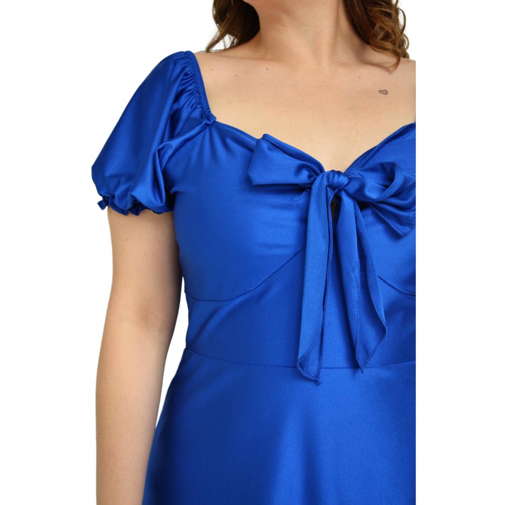Foto 5 pulgar | Vestido Campesino Roman Fashion 4270 color Azul para Mujer