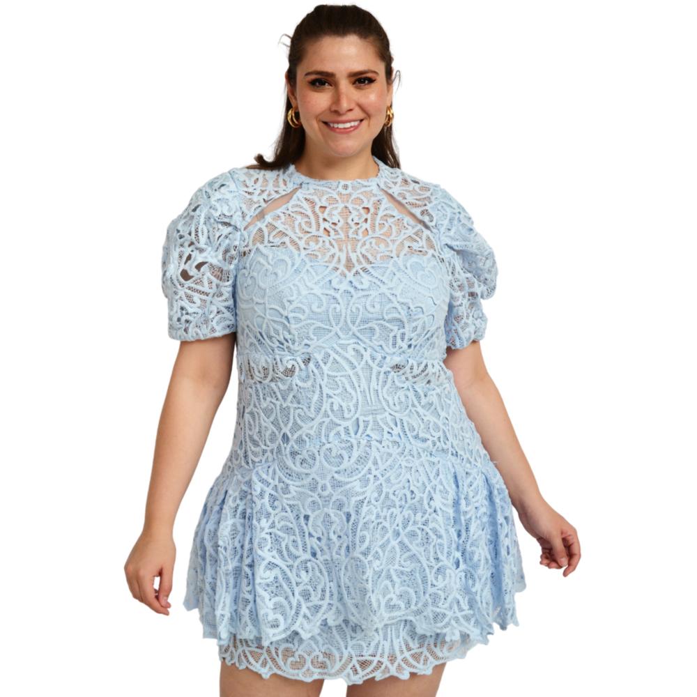 Foto 5 | Vestido de Encaje L'ATISTE 5179 color Azul Tallas Extras