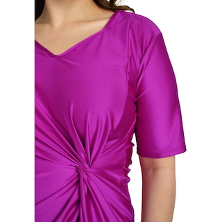 Foto 4 | Vestido de Satín Roman Fashion color Púrpura