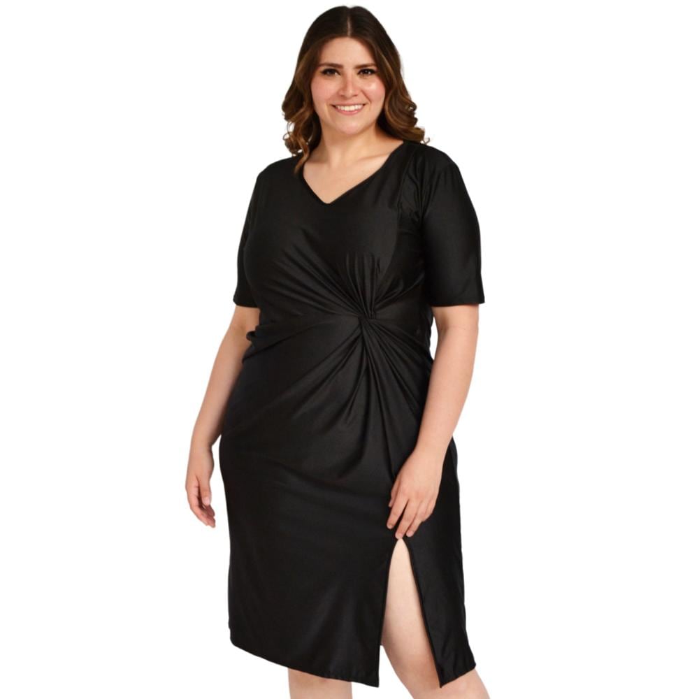 Vestido Roman Fashion de Satín color Negro para Mujer $999