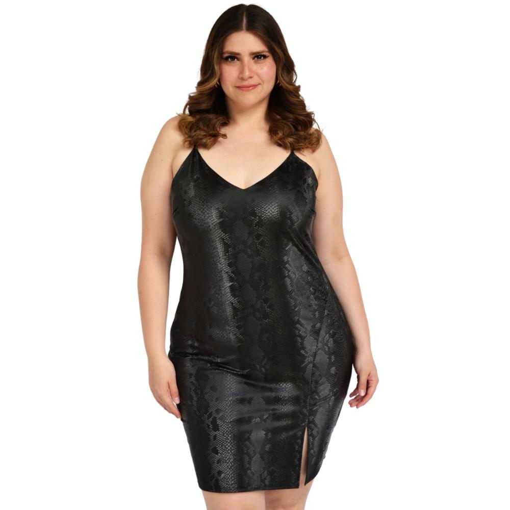 Vestido Print Serpiente Zenobia color Negro para Mujer