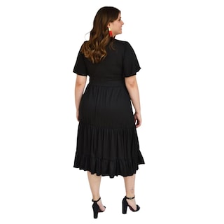 Foto 3 | Vestido Roman Fashion V-GR-4285 Negro tallas Extras para Mujer
